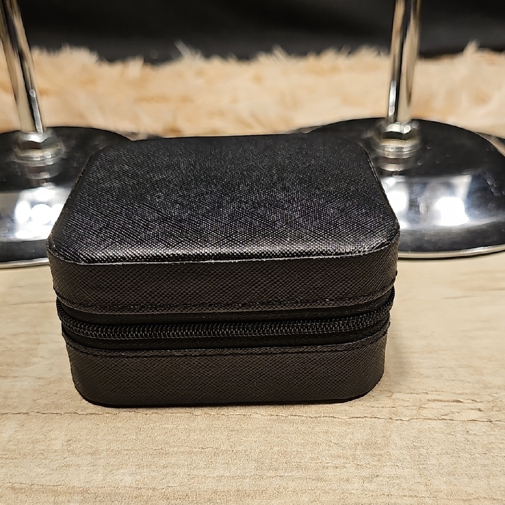 Jewelry Compact Black Jewelry Travel Case